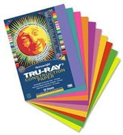 Tru-Ray Construction Paper, 76 lbs., 12 x 18, Bright Assortment, 50 Sheets/Pack