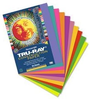 Tru-Ray Construction Paper, 76 lbs., 12 x 18, Bright Assortment, 50 Sheets/Pack