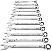 GEARWRENCH KDT-86450 11 Piece Universal Spline SAE XL Combination Ratcheting Wrench Set