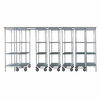 7 Unit Space TRAC Storage Shelving by Nexel – 18"L x 72"W x 86"H, Alloy Steel, Chrome, Model B2177921