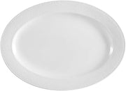 CAC China BST-81 Oval Platter 18" Porcelain Oval, Super White, Set of 6