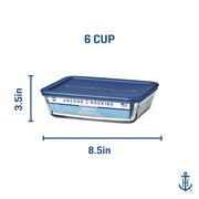 Anchor Hocking Navy / Large / 1.4 liters Container Sets