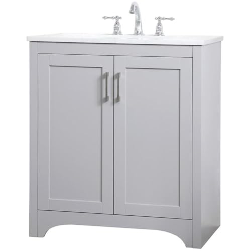 Elegant Decor 30" - Single / Grey / Traditional Wheel Care