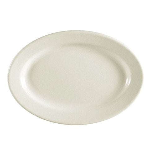 CAC China 1 / 12-1/2" x 8-5/8" x 1-1/2" High / American White Platters