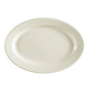 CAC China 1 / 10-3/8" x 7-1/8" x 1-1/4" High / American White Platters