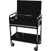 32" Professional 1 Drawer Service Cart - Black by Homak – 17.5"L x 34.5"W x 35.63"H, Metal, Black