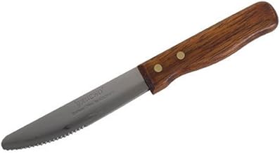 Winco KB-15W Wooden Handle 5" Blade Jumbo Steak Knifes - Dozen