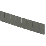 Full Height Vertical Short Divider for Model DC1035 Box Container by LEWISBins+ – 6.9" Length, 0.1" Width, 2.9" Height, Polyethylene (PE), Grey, Model DV0835