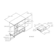 Convenience Concepts Espresso / 36"L x 15.5"W x 36.5"H / Traditional TV Mounts, Stands & Turntables