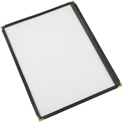 CAC Foodservice 1 Pocket Menu Cover MCP1-911BK Black 8.5x11 inch