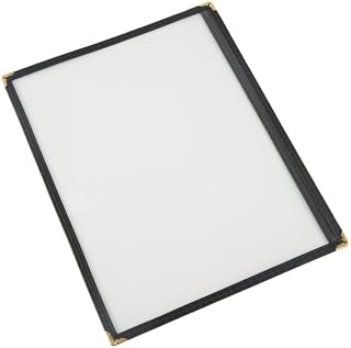 CAC Foodservice 1 Pocket Menu Cover MCP1-911BK Black 8.5x11 inch