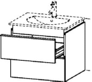 Duravit Vanity unit wall-mounted, 2 drawer, 21 1/2ô x 23 5/8ô, White Matt