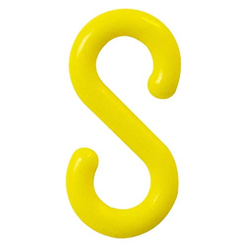 S-Hook, Acetal Copolymer, 2", Yellow, 10/Pk by Mr. Chain – 12"L x 9"W x 1"H, Acetal, Yellow, Model 50302-10