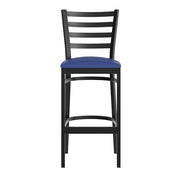 Flash Furniture Blue Vinyl Seat/Black Metal Frame / Set of 1 / Traditional Barstools