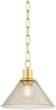 Mitzi H829701S-AGB ANNIEBEE - 1 Light Pendant 9 inches Tall and 10.5 inches Wide - Aged Brass
