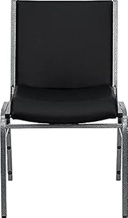 Flash Furniture 20XU60153BKVYL Vinyl Heavy Duty Stack Chair with Arms, Black, 20/Pack