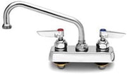 T&S Brass B-1112-M Work Board Faucet, Deck Mount, 4" Centers, 10" Swing Nozzle, Lever Handles (Pack of 6)