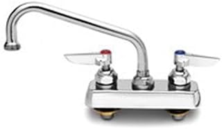 T&S Brass B-1112-M Work Board Faucet, Deck Mount, 4" Centers, 10" Swing Nozzle, Lever Handles (Pack of 6)