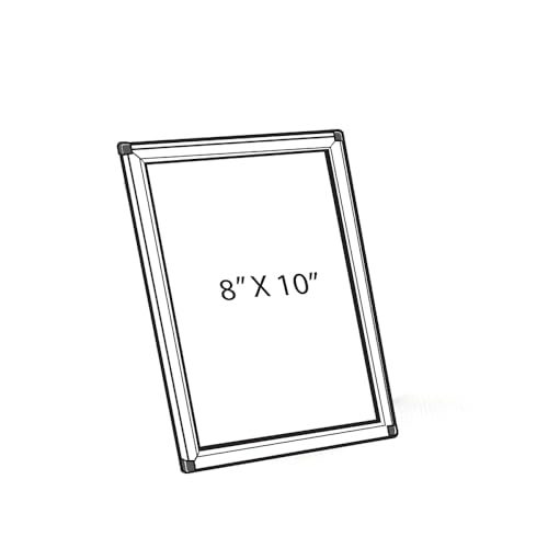 Azar Displays 8 in W x 10 in H Vertical/ Horizontal Frame for Counter & Wall / Silver / 1 Store Sign Holders