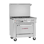 Southbend 36" Ultimate Restaurant Gas Range w/ 4 Non Clog Burners by SOUTH BEND – Iron, Model 4361A-1GR