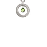 Crystal Lime Green Channel Drop Custom Engraved Affirmation Ring Necklace by Delight Jewelry – Crystal, green, Model 1703-NAF-F1582-C6506-F2409-CUSTOM