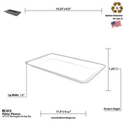 Platter Pleasers Rectangular Serving Tray by Fineline settings – 14" x 10", Plastic, Black, Model RC472.BK