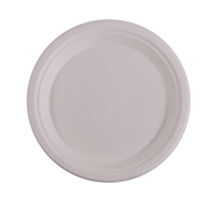 White Molded Fiber Plate by KITCH24/7 – Pack of 500, Model KC-10P-NPAW