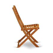 East West Furniture Natural Oil / BBSCWNA / Set of 2 Patio Dining Chairs