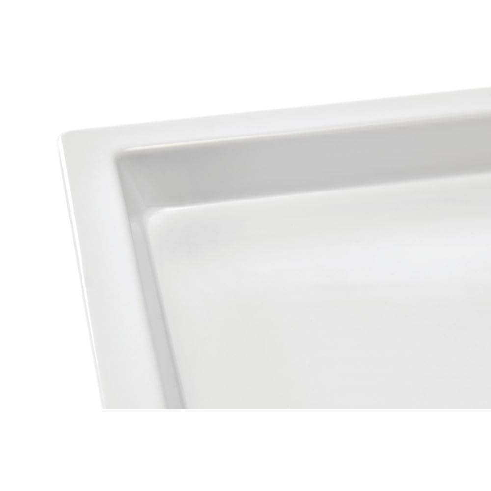 White Plastic Rectangular Tray - 12 7/8" L x 6 1/2" W x 1" H by HUBERT – Model H0302-WHITE