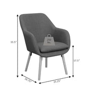 Convenience Concepts Denim Blue Linen / Chair / 25.25"L x 26.75"W x 33.5"H Chairs