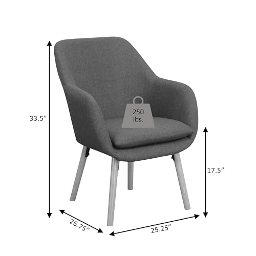 Convenience Concepts Denim Blue Linen / Chair / 25.25"L x 26.75"W x 33.5"H Chairs