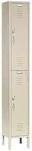 Global Industrial Double Tier Locker, 12x15x36, 2 Door Unassembled, Tan