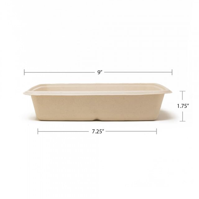 TerraPac 30 oz Natural by Sabert – 30 oz., 30.0 ounces, Molded Fiber Pulp, Natural, Model 46130F300N