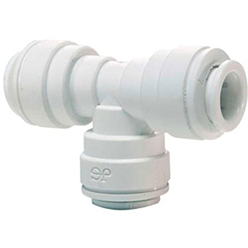 Push-to-connect union tees by John Guest – 3/8 Inch, Polypropylene, White, Model PP0212W