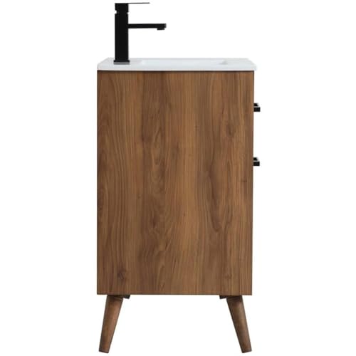 Elegant Decor 24" - Single / Brown,black / Mid-Century Modern Wheel Care