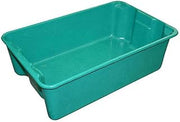 Molded Fiberglass Nest and Stack Tote - 19-3/4" x 12-1/2" x 6" Green - Lot of by MFG Tray – Polyester, Green, Pack of 12, Model 780308-5170