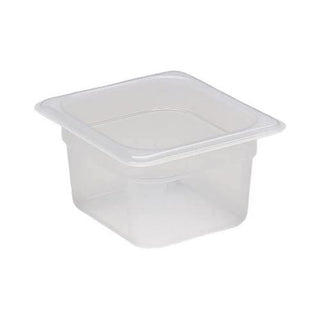 Translucent Food Pan Sixth Size - 4" deep by Cambro – 4" High, 1.5 liters, Plastic, Translucent, Model 64PP190