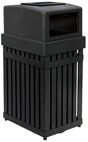 Commercial Zone ArchTec Series 25-Gal Parkview 1 Single Trash Receptacle with Ashtray