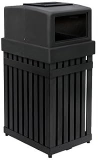 Commercial Zone ArchTec Series 25-Gal Parkview 1 Single Trash Receptacle with Ashtray