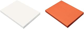 Prang Construction Paper Bundle - White and Orange (100 Sheets Each)