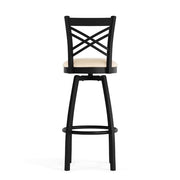 Flash Furniture Tan Vinyl Seat/Black Metal Frame / Set of 1 / Traditional Barstools