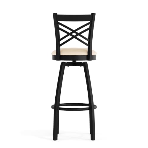 Flash Furniture Tan Vinyl Seat/Black Metal Frame / Set of 1 / Traditional Barstools