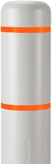 BollardGard 7" x 72" Bollard Cover Light Gray - Innoplast (Light Gray Orange Tape)