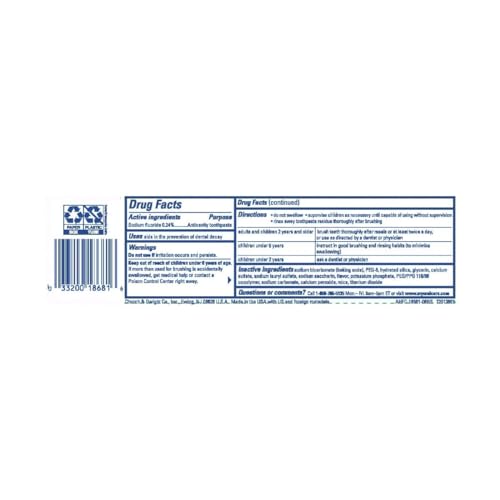 ARM & HAMMER Fresh Mint / 4.3 Ounce (Pack of 2) / 1 Toothpaste