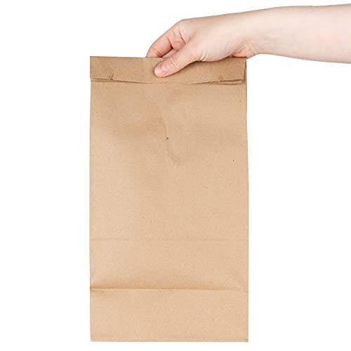 Stock Your Home 100 / 12 Lb / Kraft Brown Food Storage Bags
