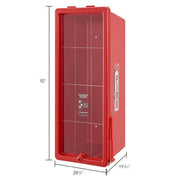 Plastic Fire Extinguisher Cabinet with Breakable Acrylic by Global Industrial – Polystyrene & Arcylic, Red, Model 641650