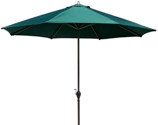 California Umbrella 9-Feet Aluminum Market Umbrella with Crank Lift, Hunter Green
