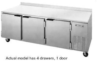 Beverage-Air 93" Stainless Steel 4-Drawer Worktop Refrigerator