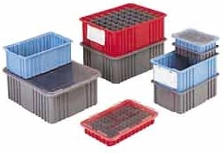 LewisBins Divider Box, 16-1/2" x 10-7/8" x 5", Light Blue, Lot of 4