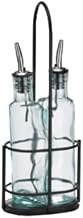 TableCraft H918NBK Cash & Carry Gemelli Bottle Set, (2) 8-1/2 oz. embracing Green Tint Glass Bottles (Dishwasher Safe), Stainless Steel Pourer (Hand wash only), 6 Each per case